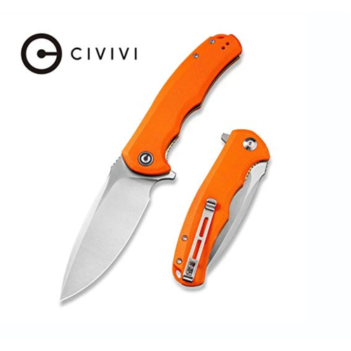 CIVIVI C803D PRAXIS FLIPPER FOLDING KNIFE, ORANGE G10