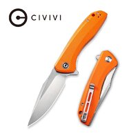 CIVIVI C801G BAKLASH FLIPPER FOLDING KNIFE, ORANGE MICARTA
