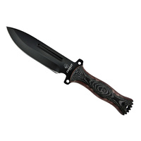 J & V Adventure Knives COMBAT Black - Brown Micarta