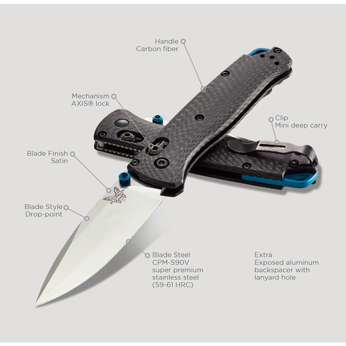 BENCHMADE 535-3 BUGOUT AXIS FOLDING KNIFE - Authorised Aust. Retailer