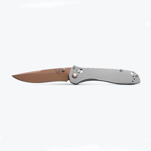 Benchmade SEVEN | TEN | Gray Aluminium | Recurve AXIS Folding Knife - Authorised Aust. Retailer