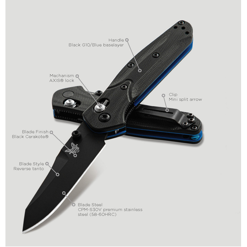 BENCHMADE 945BK-1 MINI OSBORNE - Authorised Aust. Retailer