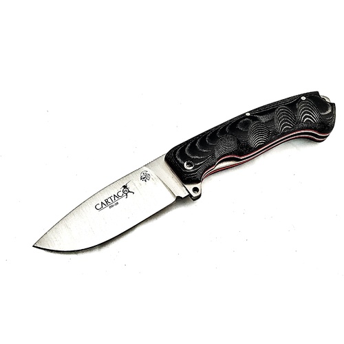 J & V Adventure Knives CARTAGO Black Micarta XL Folder