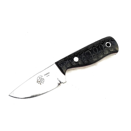 J & V Adventure Knives HOBBIT - Polished Black Micarta